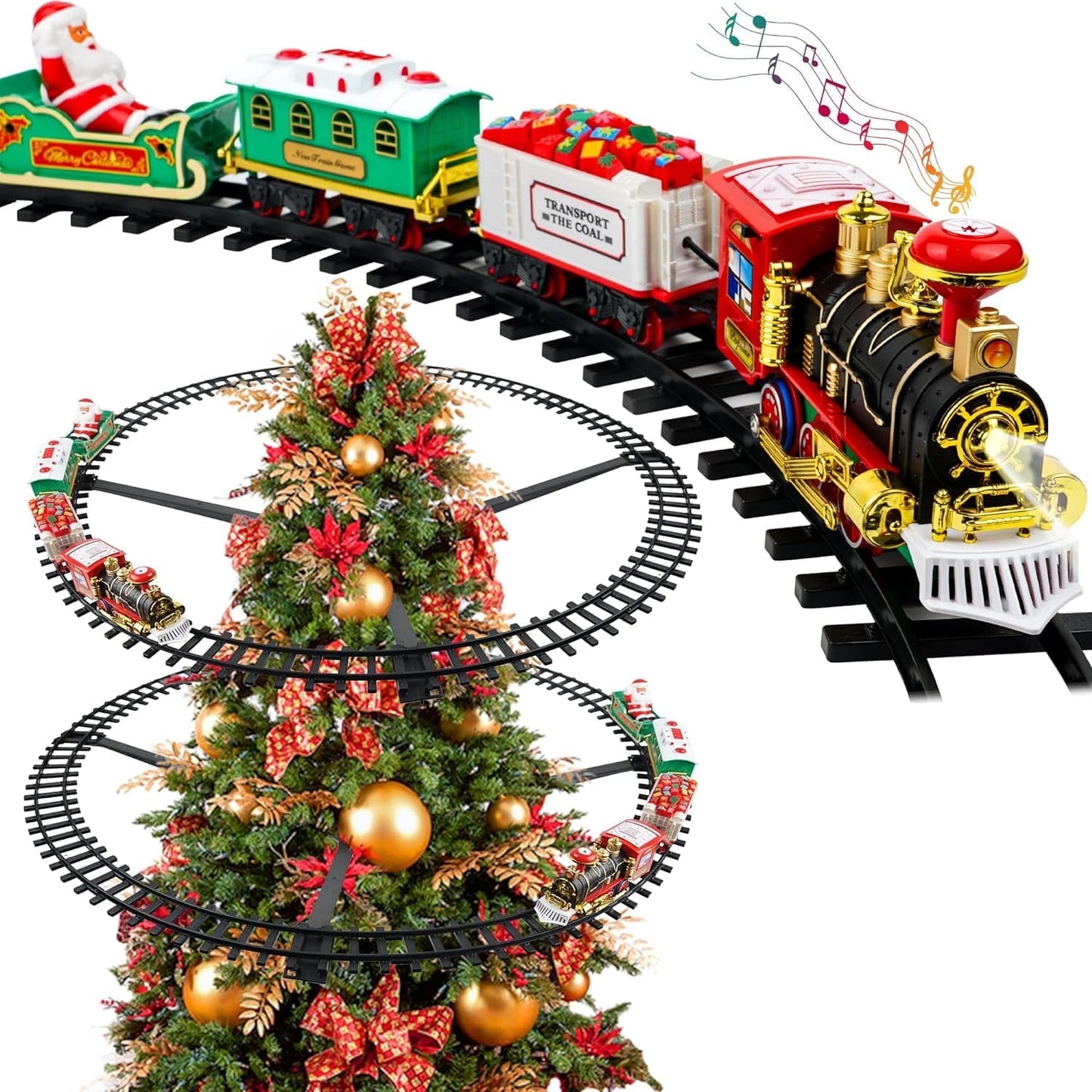 Christmas Tree Hanging Train Set Electric Train Toy